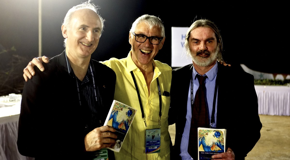 ECO board members Peter Mossey (left) and Nigel Mercer (Centre) with Executive Director Gareth Davies, 2017